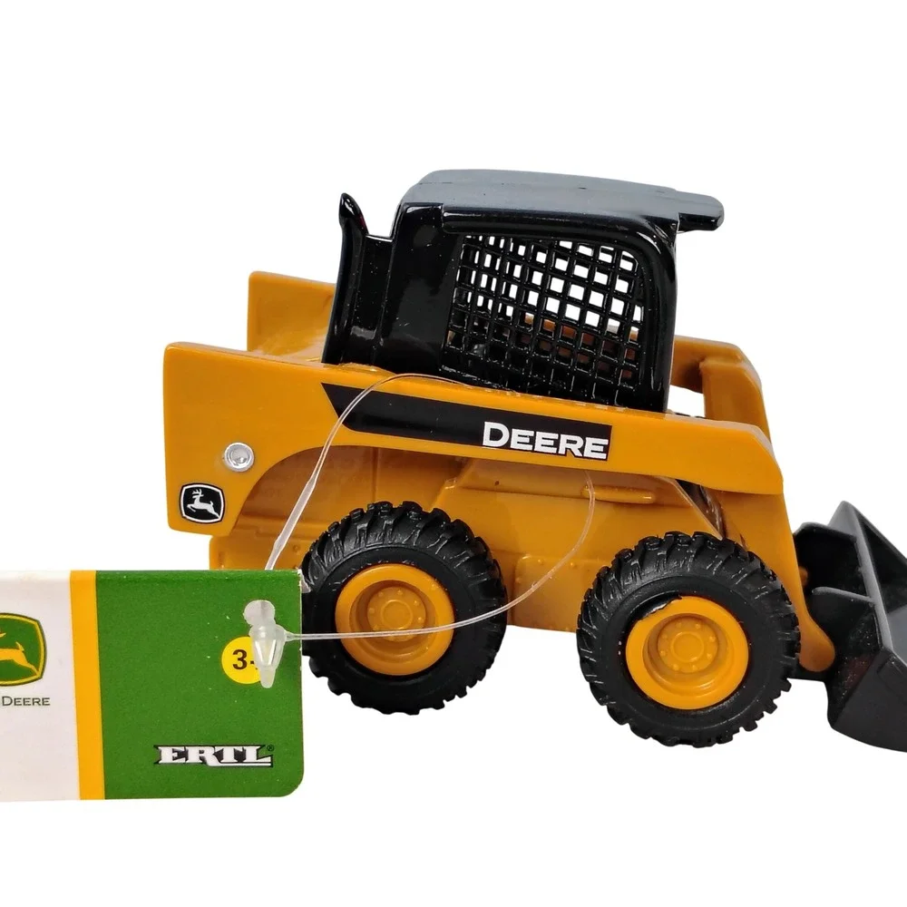 NWT John Deere ERTL Skid Steer Loader Yellow Black Construction Farm Toy